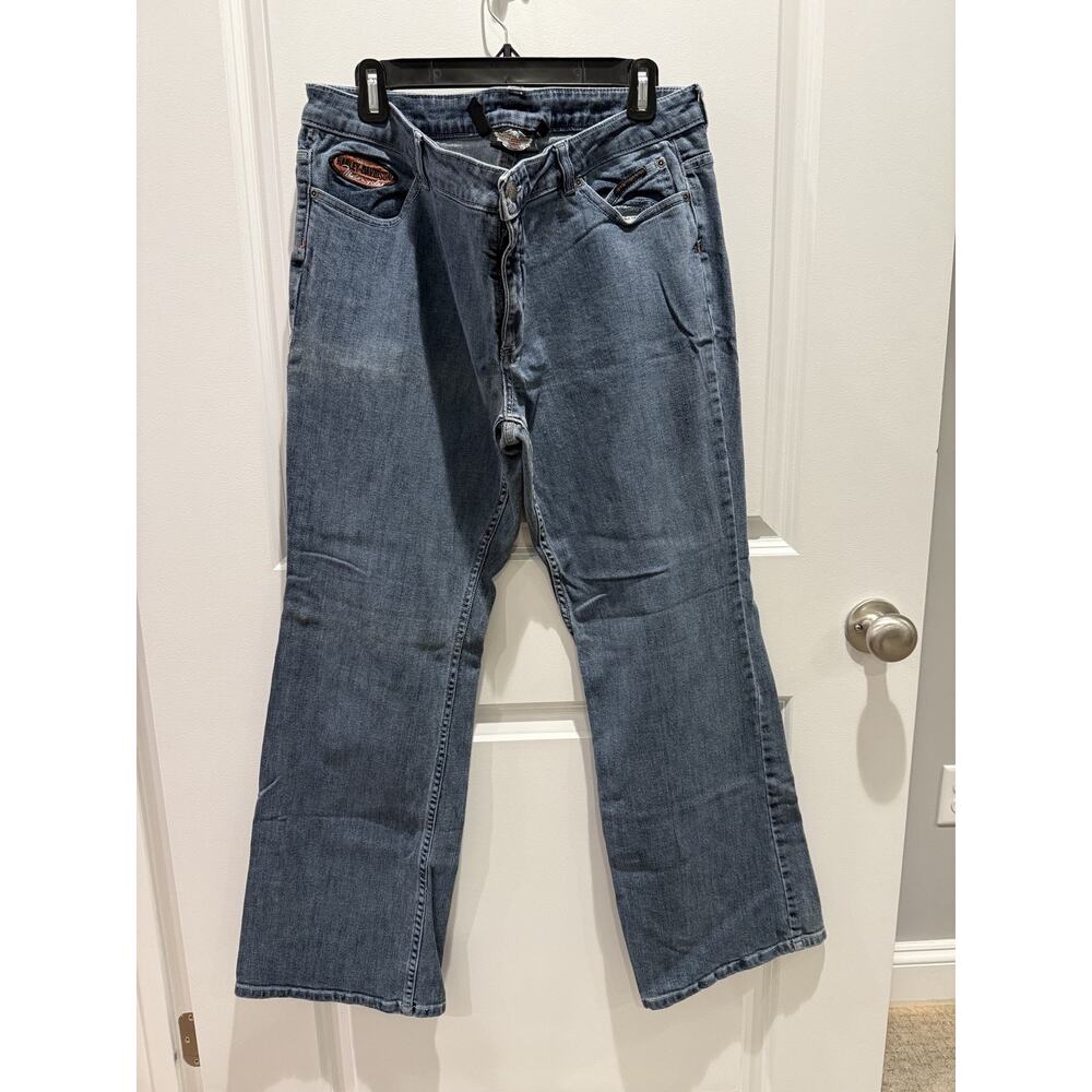 Harley-Davidson Jeans Womens 14 Bootcut Stretch Denim Motorcycle Biker Pants